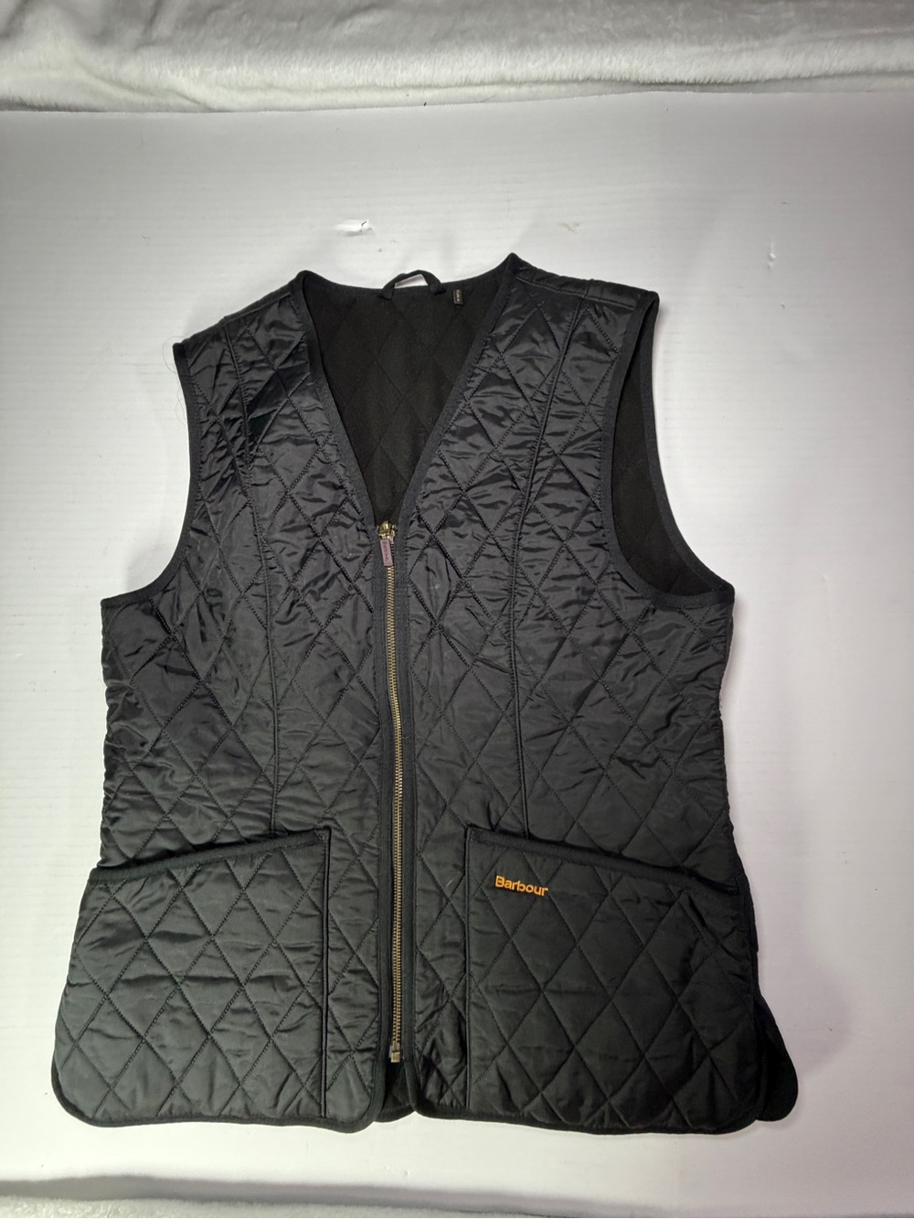 Barbour Betty NWOT $135 still in store Quilted fleece Jacket w Gold Logo